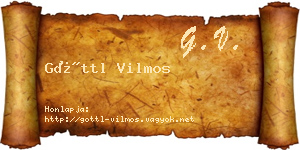 Göttl Vilmos névjegykártya